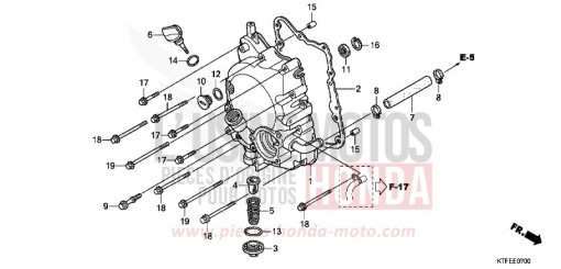 RIGHT CRANKCASE COVER SH150C de 2012
